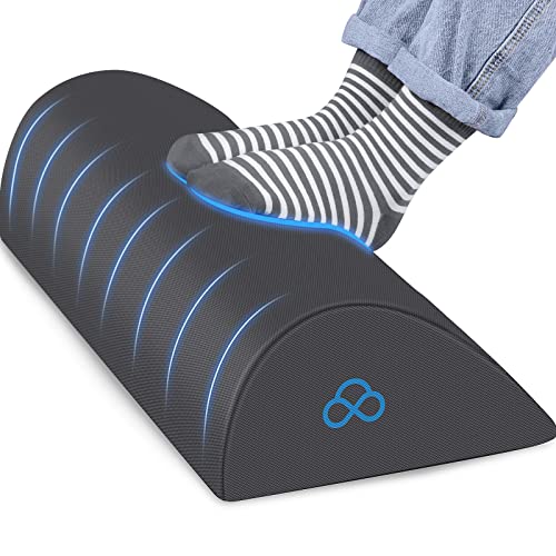 Foot Rest Ergonomic Pillow for Under Desk at Work, Grey/X-Large - color: Gray, size: Long-20 Inch