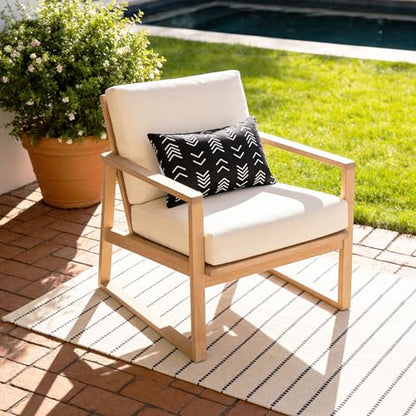 Black Geometric Outdoor Chaise Lounge Head Pillow 11"x16" Set of 2 | Waterproof Lumbar Pillows with Insert Adjustable Elastic Strap, Neck Attachment for Recliner Patio Beach Pool - color: Black Geometric