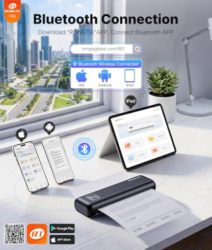 Rongta Bluetooth Portable Thermal Printer - color: Black