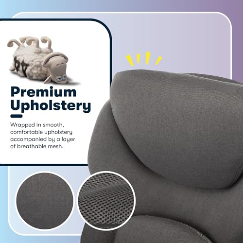 Serta Claremont Executive Office Chair with Back-In-Motion Technology, Ergonomic Mid-Back with Pivot Lumbar Support & Seat, Plush Cushion, Body Pillows, Adjustable Arms, Dark Gray Fabric | Claremont, Adjustable Arms & Height, Foam Seat and Headrest Cushio