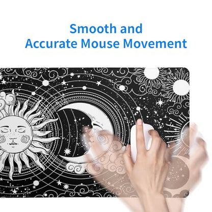 Magic Astrology Extended Big Mouse Pad Large, Gaming Mouse Pad Desk Pad,31.5x11.8 Inch Long Computer Keyboard Mouse Mat Black Mousepad with 3mm Non-Slip Base and Stitched Edge for Gaming and Office - color: Magic Astrology