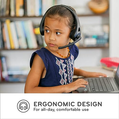 TWT Audio Ergo TW120 Premium On-Ear Headset - USB-A Connection | Wired Headphones, Noise Reducing Microphone, For Classrooms, School, Students, & Teachers, Universal Device Compatibility - style: USB-A