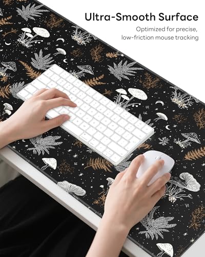 Mouse Pad 31.5x15.7in Large Desk Mat Non-Slip for Office - color: Black Art, size: 31.5" x 15.7"
