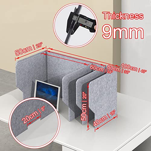 Freestanding Office Divider Partition, Acoustic Partition Desktop Privacy Panel, Polyester Fiber Tabletop Divider, For Home Office/remote Learning, Foldable Easy To Carry ( Size : 50cmx50cmx80cm ) - size: 50cmx50cmx80cm