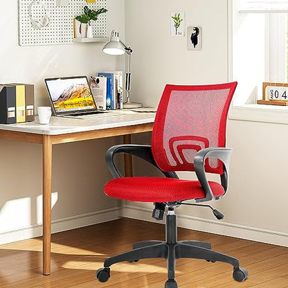 PayLessHere | Office Chair | Red | Pack of 1 | with Lumbar Support - color: Red, style: pack of 1