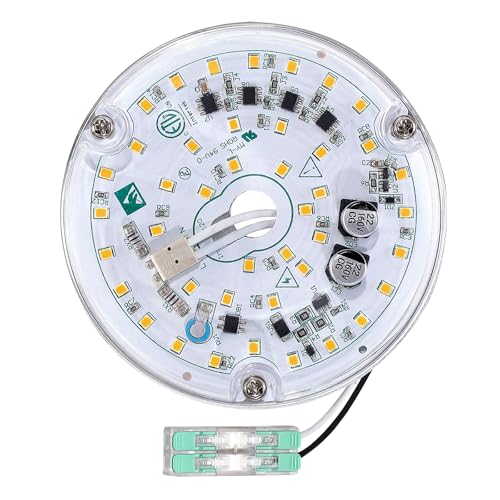 4 inch Ceiling Fan LED Light Replacement 6000K, 18W 2000LM LED Retrofit Kit, Bright Round Ceiling Fan Light Kit, 120V, CRI90, Dimmable - color: Natural Daylight White 6000K