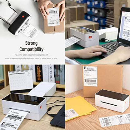 4" x 6" Fanfold Labels Direct Thermal Labels - White Shipping Mailing Postage Labels Permanent Adhesive 1000 Labels Per Stack (8000 Labels=8 Stacks) - size: 8 Stacks | 8000 Labels