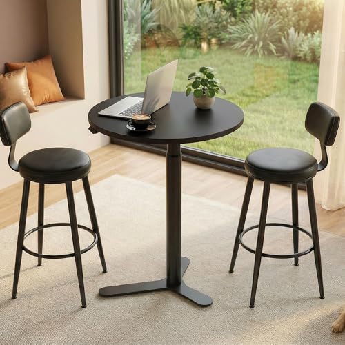 FLEXISPOT Gas Spring Lift Sit-to-Stand Table,20" Round Bar Table - color: Black, size: 20‘’