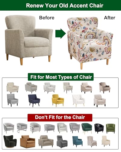 CRFATOP Accent Chair Cover, Stretch Armchair Slipcover for Living Room - color: Color A07