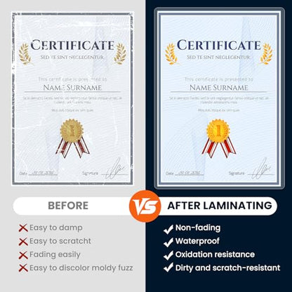 CAREGY 100 Pack Laminating Sheets, Hold 11 x 17 Inch Sheet | 5 Mil Clear Thermal Laminating Pouches 11.5 x 17.5 Inch Lamination Sheet Paper for Laminator, Round Corner - size: 100Pack-11.5 x 17.5Inch