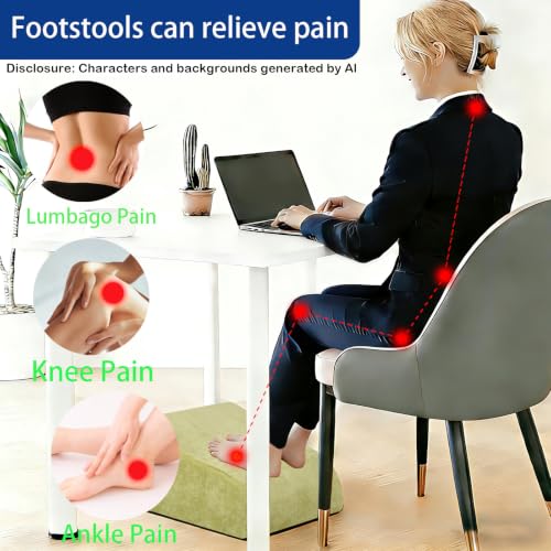 Foot Rest for Under Desk at Work, Ergonomic Under Desk Footrest with Washable Cover for Office, Home & Gaming Leg Elevation Pillow Fruit Green - color: I-fruit Green