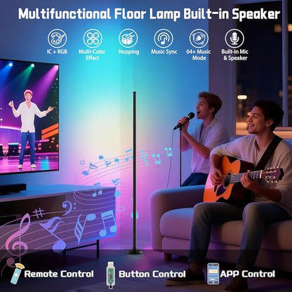 NBBUFF IC+RGBW Led Corner Floor Lamp USB Powered App & Remote Control,2Pack - size: 2Pack