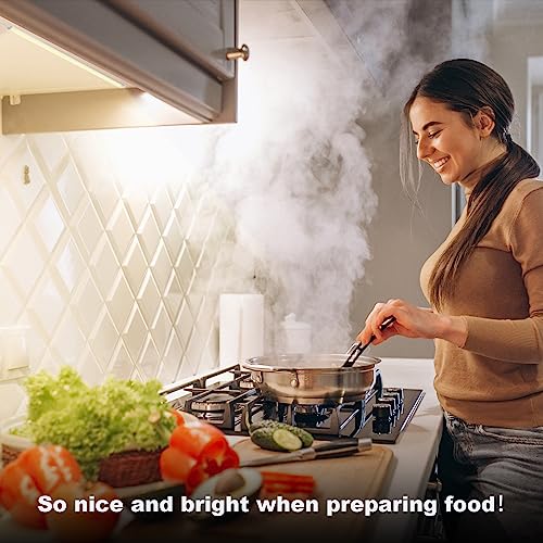 Under Cabinet LED Lights, Dimmable Under Cabinet Lighting, 4 Pack LED Lights for Kitchen Under Cabinet, Under Counter Light Natural White 4500K - color: Natural White, size: 4*12 Inch