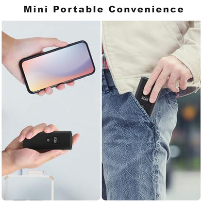 Wireless Barcode Scanner, 1D CCD Automatic Mini Barcode Rreader, Rechargeable Bar Code Scanner with 2.4G Receiver Plug and Play