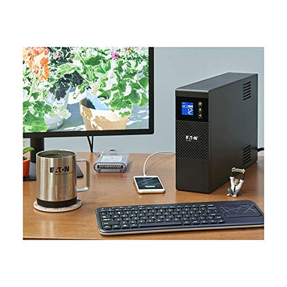 Eaton 5S1500LCD UPS Battery Backup & Surge Protector, 1500VA / 900W, AVR, LCD Display, Line Interactive - size: 1500VA, style: 5S LCD