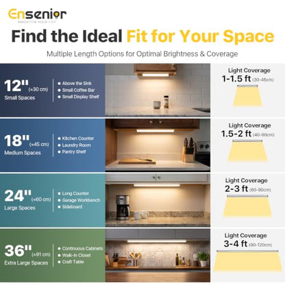 Hardwired Under Cabinet Lighting, 36 Inch 18W Linkable Under Cabinet Lights - color: 1 Pack, size: 36 Inches