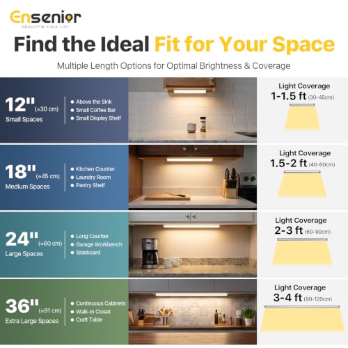 Hardwired Under Cabinet Lighting, 24 Inch 14W Linkable Cabinet Light ,2Pack - color: 2 Pack, size: 24 Inches