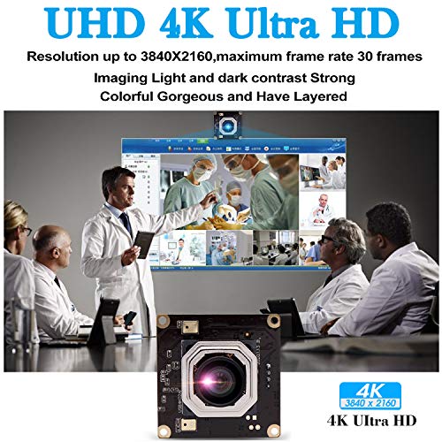 4K Autofocus USB Camera Module with Dual Microphone | IMX415 No distortion Lens 85 Degree Lightburn Camera for Laser engraving, DIY Projects, 3840x2160@30fps, Plug&Play OTG Webcam