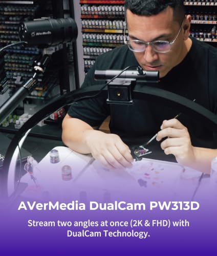 AVerMedia PW313D DualCam 2K Document Camera for Trading Cards, Miniatures - style: 2K30 DualCam