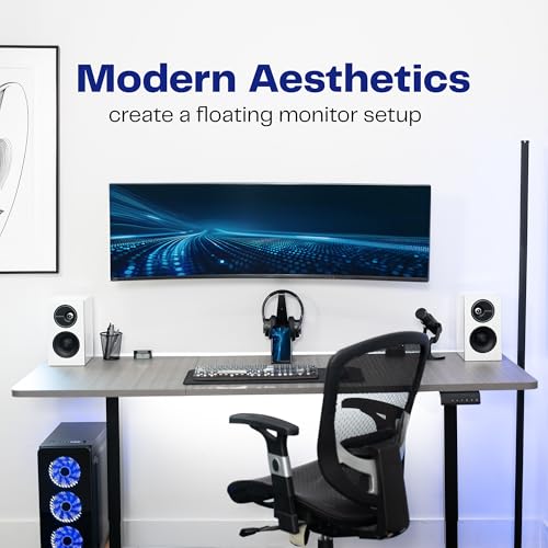 VIVO White Single Ultrawide Wall Mount, Up to 49 in Screens, MOUNT-VW01MW - color: White, size: 75x75mm to 100x100mm VESA
