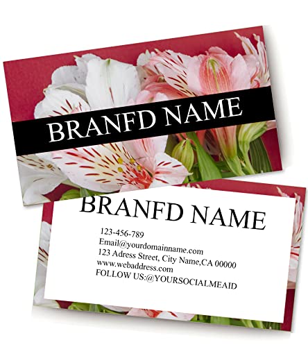 Custom Printed Business Cards - 3.5" x 2" 200 Pcs Premium Custom Cards for Business with Single or Double Sided Personalized No Additional Charge - color: Clear