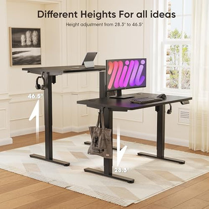 Monomi 39.4" Electric Standing Desk, Height Adjustable sit Stand up,Black - color: Black, size: 40x24