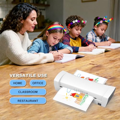 9-Inch(A4) 4-in-1 Thermal Laminator – 2-Min Fast Warm-Up, Hot & Cold Lamination, Never Jam Technology, Includes Cutter, Corner Rounder & 40 Pouches, Ideal for Home, Office & School