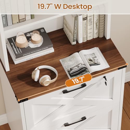 SEDETA 2 Drawer File Cabinet with Lock, Filing Cabinet for Home Office - color: White, size: 2 Drawers