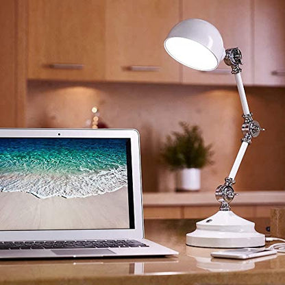OttLite Prevention Pharmacy LED Desk Lamp with USB Charging, White