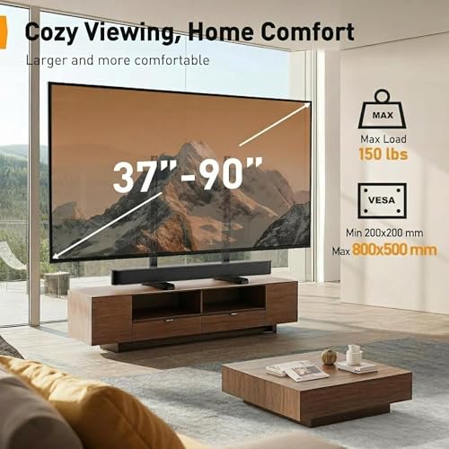 Perlegear Universal TV Stand Legs for 37–90 inch TVs up to 150 lbs - size: 37-90 inch