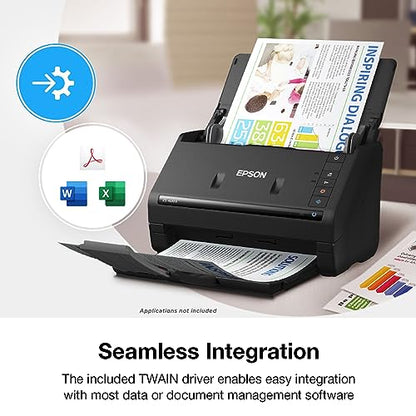 Epson Workforce ES-400 II High-Speed Color Duplex Desktop Document Scanner | For Computers including PC and Mac with Auto Document Feeder and Image Adjustment Tools