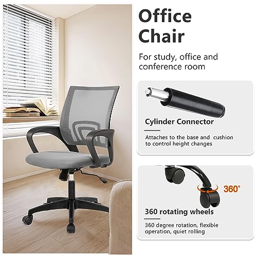 PayLessHere | Office Chair | Grey | Pack of 2 | with Lumbar Support - color: Grey, style: pack of 2