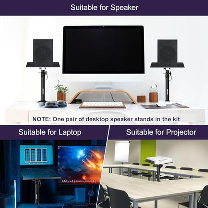 Clamp On Desktop Studio Monitor Speaker Stands Pair