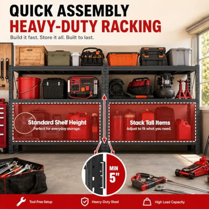 Heavy Duty 3 Tier Metal Book Shelf Adjustable Bookcase | 6000 LBS Bolt-free Storage Shelves with Deep Bookshelf for living Room, Office and Garage Storage, 67"Wx 20"Dx 63"H - size: Reinforced 67"Wx 20"Dx 63"H