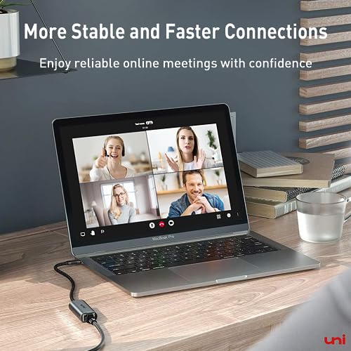 uni USB C to Ethernet Adapter 1Gbps, Driver Free RJ45 to USB C for Laptop - style: Grey-USB C