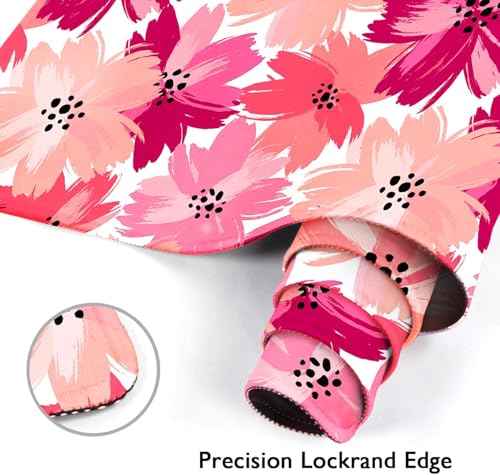 Large Mouse Pad, Mouse Pad, 31.5 x 15.7 Inch, Floral Flower Pink | Abstract Non-Slip Desk Pad Keyboard and Mouse Desk Mat for Gamer, Office & Home - color: Abstract Pink Flower