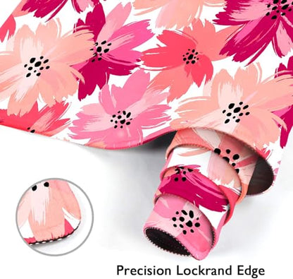 Large Mouse Pad, Mouse Pad, 31.5 x 15.7 Inch, Floral Flower Pink | Abstract Non-Slip Desk Pad Keyboard and Mouse Desk Mat for Gamer, Office & Home - color: Abstract Pink Flower