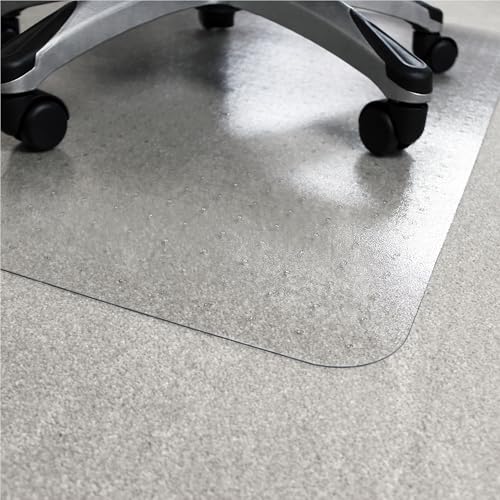 Marvelux Enhanced Polymer Eco-Friendly Office Chair Mat for Low and Standard Pile Carpeted Floors 30" x 48" | Rectangular Carpet Protector, Transparent | Shipped Flat | Multiple Sizes - size: 30" x 48"