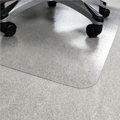 Marvelux Large Office Chair Mat for Standard Pile Carpets, 48" x 60", Rectangular Clear Carpeted Floor Protector Mat for Under Office Desks, Durable Eco-Friendly Enhanced Polymer - size: 48" x 60"