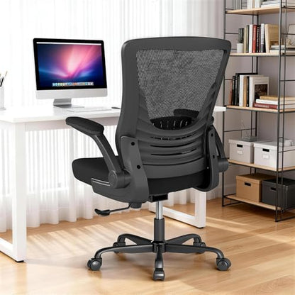 Ergonomic Office Chair, Comfy Mesh Desk Chair with Flip-up Armrests