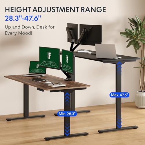 FLEXISPOT 71"x32" Electric Standing Desk, Black Walnut - color: Black Walnut, size: 71x32"