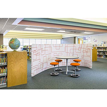 Safco Twixt Active Movement Seating Chair, Ergonomic Support, Adjustable Height, Orange Mesh - color: Orange, style: Desk Height