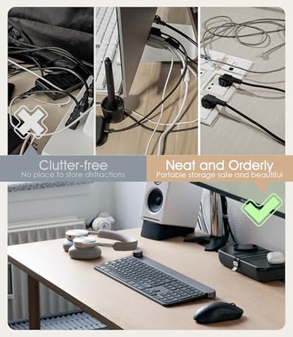Cable Management Under Desk, Adhesive Cable Ties, 20Pack-Black - color: Black, size: 20 Pack