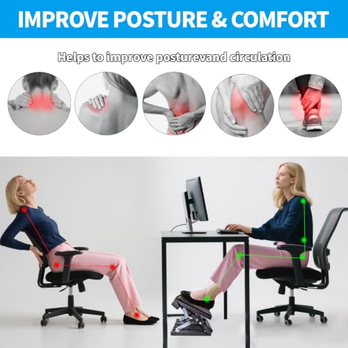 Adjustable Foot Rest Under Desk for Office,Home, Gaming & Study - color: Brown, size: Extra Large