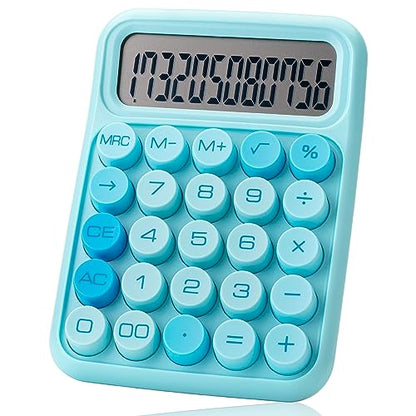 Mr. Pen- Mechanical Switch Calculator, 12 Digit Large LCD Display | Blue with Big Buttons, Mechanical Switch Calculator for Home, School, Office - color: Blue