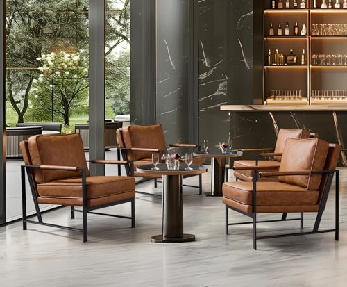 Yaheetech Mid-Century Modern Accent Chairs Set of 2, Light Brown - color: Light Brown, size: Set of 2
