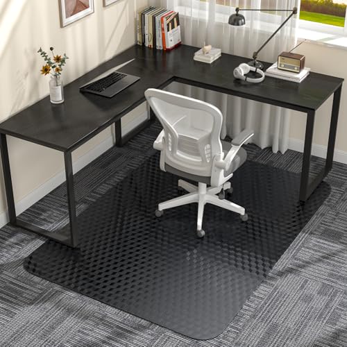 Office Chair Mat for Low Pile Carpet, 36" x 48" Clear Plastic - size: 36"x48"