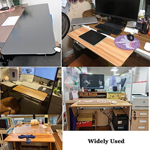 V3VOGUE 90° Foldable Desk Extender Armrest Shelf, Extended Desktop and Space Saver, Clamp-On Keyboard Drawer Tray, with K-Bracket, Ergonomic Computer Elbow Arm Support Relieve Fatigue - color: Black, size: 75x25cm(30x10Inch)