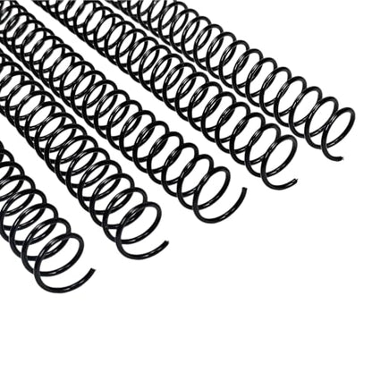 Rayson 15.9mm Plastic Spiral Coil Binding 3:1 Pitch, 5/8inch, 140 Sheets Capacity Black Coil Binding Spines - Versatile for Office and Educational Tasks, Pack of 100 - size: 5/8" (140 Sheets Capacity)