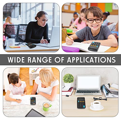 Flutesan 24 Pack Small Pocket Calculators Bulk for Students School,Black | Pocket size mini design, solar & battery dual powered, school classroom office home use